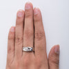 Compliments of Love Designer Platinum Men's Ring with Diamonds JL PT 533 Finger Shot. How the men's ring looks when worn on hand