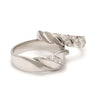 Side Compliments of Love Designer Platinum Couple Rings with Diamonds JL PT 533