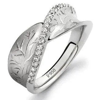Jewelove™ Rings SI IJ / Women's Band only Curvy Platinum Ring with Diamonds by Jewelove JL PT 507