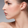 Jewelove™ Earrings I VS Cushion Solitaire Halo Diamond Earrings for Women JL PT E SE CU 110