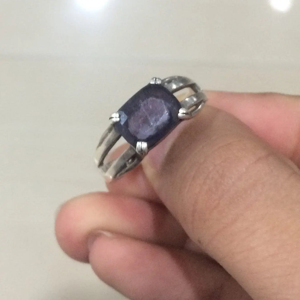Rings - Custom Made Platinum Ring With Color Stone