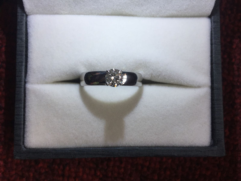 Jewelove™ Rings Custom made platinum ring with Zircon