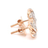 Jewelove™ Earrings Customised 14K Rose Gold + White Gold earrings with diamonds