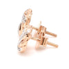 Jewelove™ Earrings Customised 14K Rose Gold + White Gold earrings with diamonds
