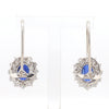 Jewelove™ Earrings Customised 14K White Gold Kyanite Earrings with diamonds