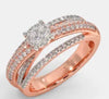 Jewelove™ Rings Customised 18K Rose Gold ring with diamonds