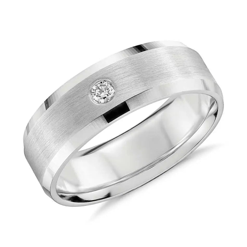 Latest Platinum Ring Designs | Platinum Diamond Band Wedding Ring|