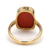 Customised Coral / Moonga Ring in 18K Gold for Astrological Purpose Back View