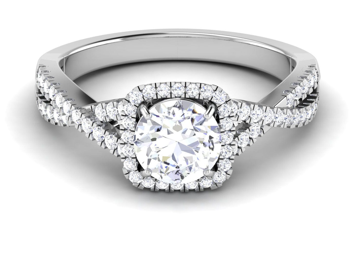 Round Brilliant Cut Halo Diamond Engagement Ring - Gregory Jewellers