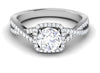 Jewelove™ Rings Women's Band only / 0.30 cts. J VS Customised Designer 30 Pointer Halo Solitaire Platinum Engagement Ring JL PT 499