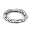 Jewelove™ Rings Customised Designer Platinum Diamond Ring with Twist JL PT R-80