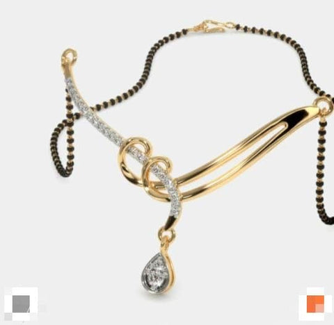 Customised Gold Diamond Mangalsutra - Arpit