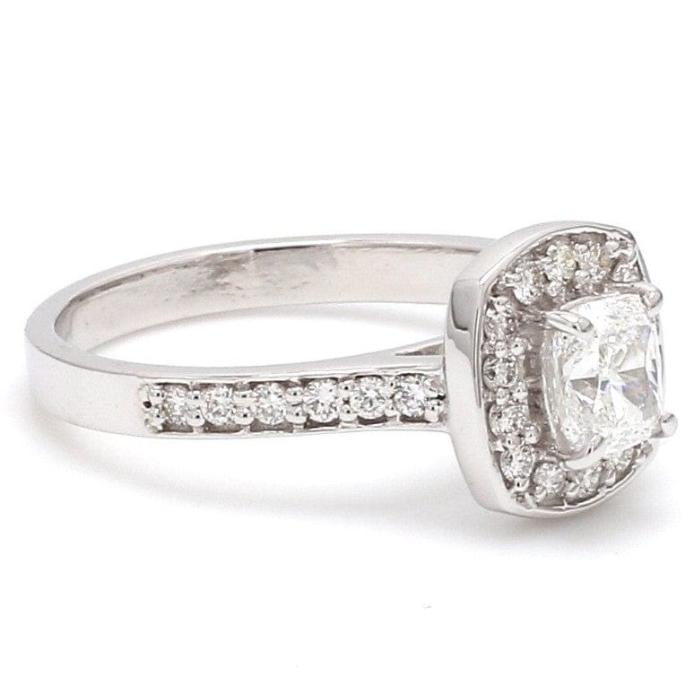 2 carat lab grown diamond emerald cut engagement ring, diamond side ha – J  Hollywood Designs