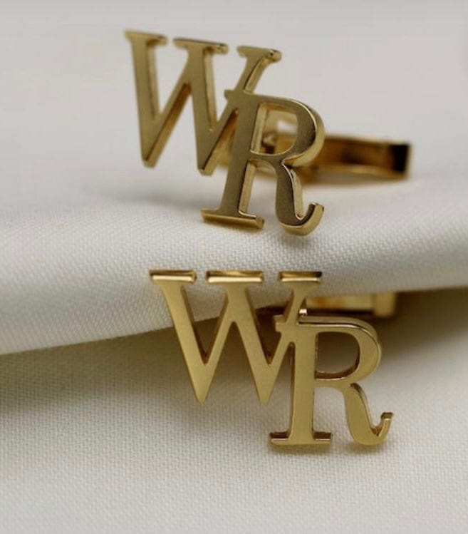 Jewelove™ Earrings Customised Initials Platinum Cufflinks for Men