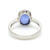 Jewelove™ Rings Customised Natural Blue Sapphire Platinum Astrology Ring for Rashi JL PT 1147