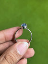 Jewelove™ Rings Customised Natural Blue Sapphire Platinum Astrology Ring for Rashi JL PT 1147 - A