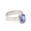 Jewelove™ Rings Customised Natural Blue Sapphire Platinum Astrology Ring for Rashi JL PT 1147 - A