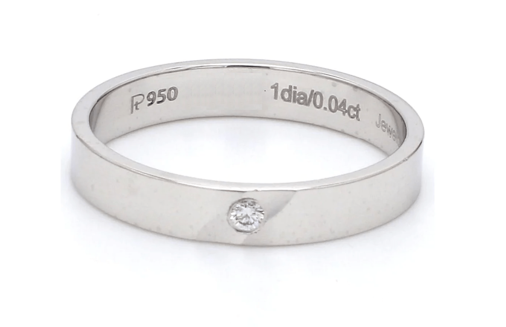 Jewelove™ Rings Customised Plain Platinum Band without Diamond Ritam
