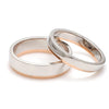 Jewelove™ Rings Both Customised Platinum Love Bands with Rose Gold JL PT 925