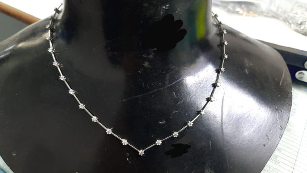 Jewelove™ Necklaces & Pendants Customised Platinum Necklace with Diamonds JL PTN 716