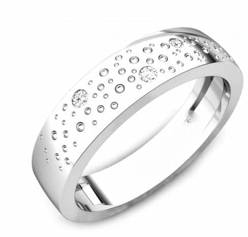 Jewelove™ Customised Platinum Ring with 3 Diamonds