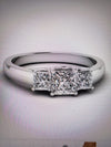 Jewelove™ Customised Platinum ring with Aquamarine & Diamonds