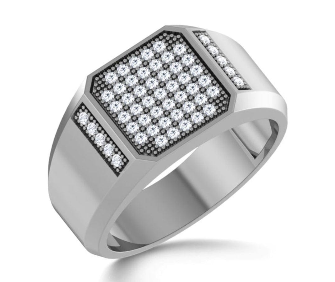 Customised Platinum Ring with Rose Gold Base for Men