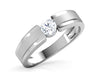 Jewelove™ Customised Platinum Solitaire Ring for Men