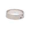 Jewelove™ Rings Men's Band only Customised Platinum White & Black Diamond Ring for Men JL PT 1140