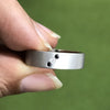 Jewelove™ Rings Men's Band only Customised Platinum White & Black Diamond Ring for Men JL PT 1140