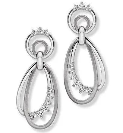 Jewelove™ Earrings Dangling Platinum Earrings with Diamonds SJ PTO E 141