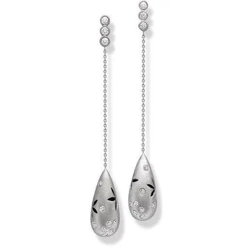 Jewelove™ Earrings Dangling Platinum Earrings with Diamonds SJ PTO E 142