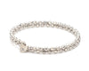 Jewelove™ Bangles & Bracelets Dazzling Shiny 2-row Japanese Platinum Bracelet for Women with Diamond Cut Balls JL PTB 722