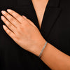 Jewelove™ Bangles & Bracelets Dazzling Shiny 2-row Japanese Platinum Bracelet for Women with Diamond Cut Balls JL PTB 722