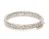 Jewelove™ Bangles & Bracelets Dazzling Shiny 3-row Japanese Platinum Bracelet for Women with Diamond Cut Balls JL PTB 721