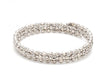 Jewelove™ Bangles & Bracelets Dazzling Shiny 3-row Japanese Platinum Bracelet for Women with Diamond Cut Balls JL PTB 721