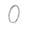 Jewelove™ Bangles & Bracelets Dazzling Shiny Flexible Japanese Platinum & Rose Gold Bracelet for Women JL PTB 719