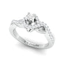 Jewelove™ Rings Designer 0.25 cts. Solitaire Platinum Ring with Diamond Accents JL PT 975