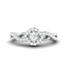 Jewelove™ Rings Women's Band only / SI IJ Designer 0.25 cts. Solitaire Platinum Ring with Diamond Accents JL PT 975
