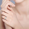 Jewelove™ Rings VS J / Women's Band only Designer 0.30 cts Solitaire Diamond Platinum Ring for Women JL PT RV RD 115