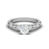 Jewelove™ Rings VS J / Women's Band only Designer 0.30 cts Solitaire Shank Diamond Platinum Ring for Women JL PT RV RD 120