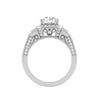 Jewelove™ Rings J VS / Women's Band only Designer 0.50cts Solitaire Halo Diamond Split Shank Platinum Ring JL PT EN7160-1WG