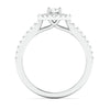 Jewelove™ Rings Designer 20-Pointer Hexagonal Platinum Solitaire Ring with Diamond Accents JL PT 981