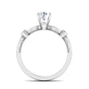 Jewelove™ Rings J VS / Women's Band only Designer 30 Pointer Platinum Diamond Shank Solitaire Engagement Ring JL PT 6581
