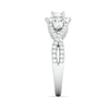 Jewelove™ Rings Designer 30-Pointer Platinum Solitaire Ring with Diamonds JL PT 982
