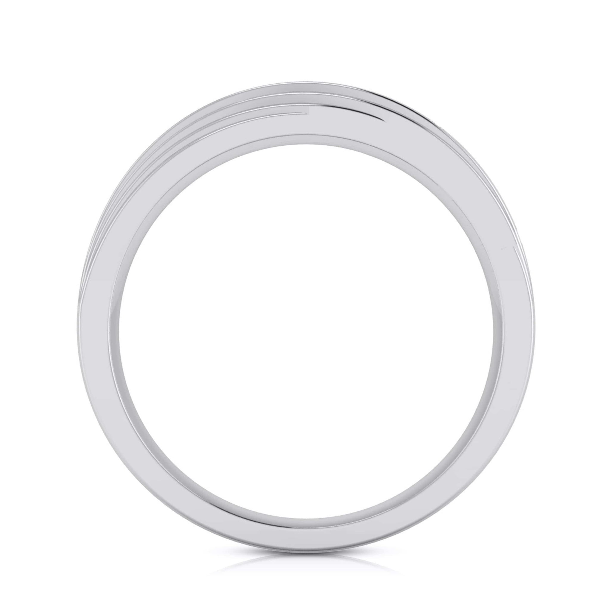 Jewelove™ Rings Designer 4 Diamond Platinum Love Bands JL PT R-8019