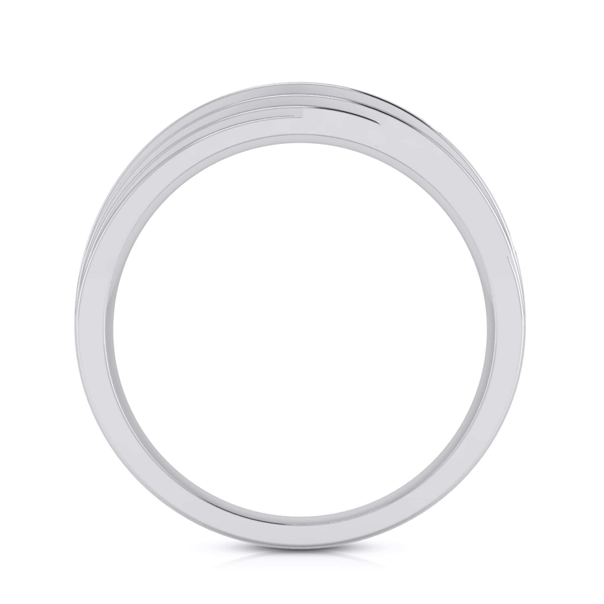 Jewelove™ Rings Designer 4 Diamond Platinum Love Bands JL PT R-8019