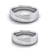 Jewelove™ Rings Both / SI IJ Designer 4 Diamond Platinum Love Bands JL PT R-8019