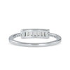 Jewelove™ Rings Women's band only / VS GH Designer Baguette Diamond Platinum Engagement Ring JL PT 0647