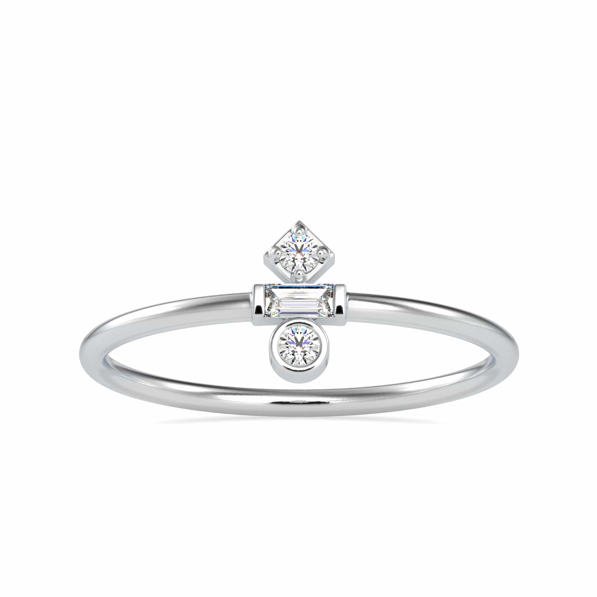 KATARINA 10KT Yellow Gold and diamond Ring for women : Amazon.in: Fashion